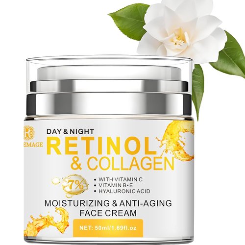Rosemage Collagen Face Cream - Anti-Aging Moisturizer with Retinol & Hyaluronic Acid | 1.69 Fl Oz
