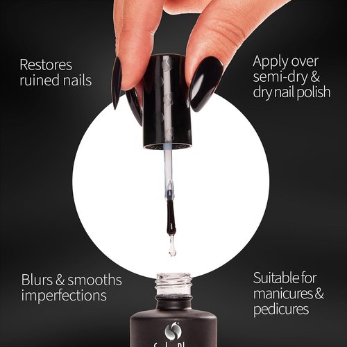 Seche No Wipe Gel Top Coat - Long Lasting UV Nail Polish with Clear Finish | 0.5 fl oz