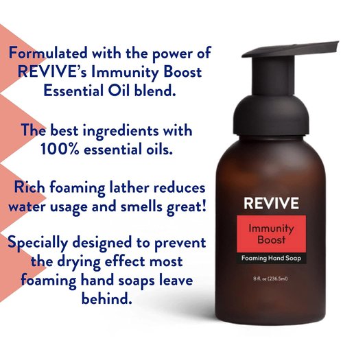 Revive Essential Oils Immunity Boost Foaming Hand Soap - 100% Pure Therapeutic Grade | 2 Pack for Aromatherapy & Skin Care