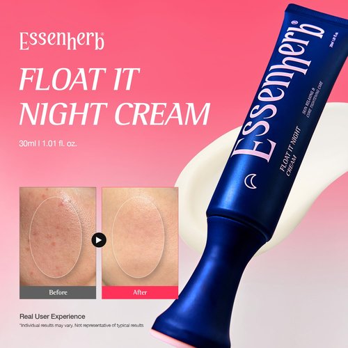 Float It Night Cream - Gentle Retinol Face Moisturizer for Fine Lines & Wrinkles | Korean Skincare (1.01 oz)