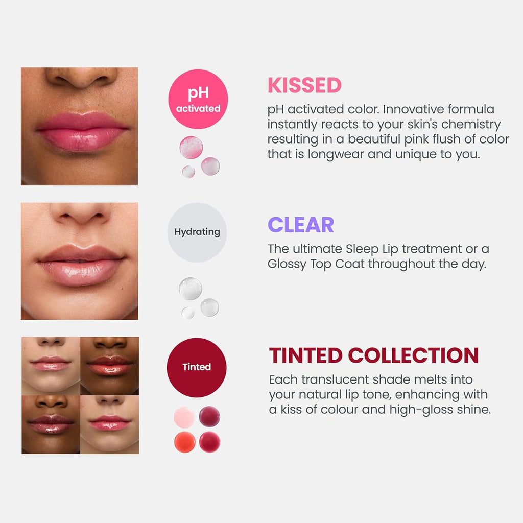 Wonderskin Lip Oil Rehab Serum - Hydrating Tinted Lip Oil for Dry Lips | Non-Sticky Deep Red Tint (Honey)