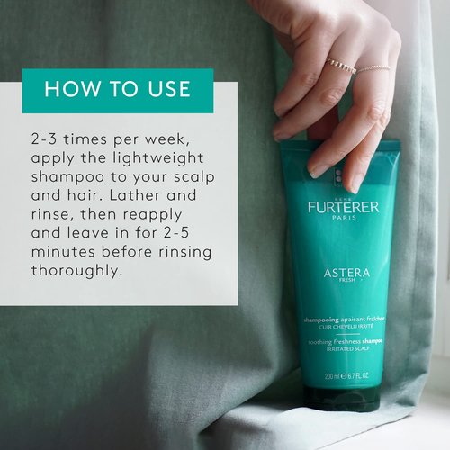 Rene Furterer ASTERA FRESH Shampoo | Soothing Relief for Sensitive Scalps - Mint & Eucalyptus, Paraben-Free