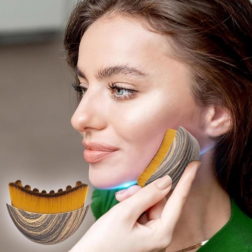 Lymphatic Contour Face and Body Brushes, The Lymphatic Drainage Massager for Face, Dry Brushing Face Brush, Chin & Jawline Sculpting, Ergonomically Designed to Fit The Skin Precisely (2 Set)