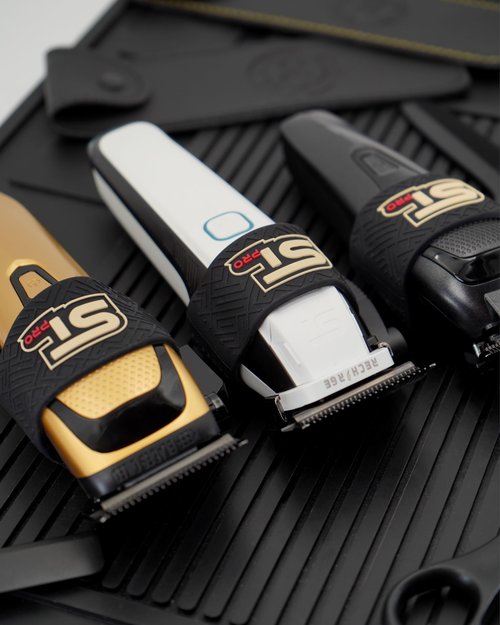 Supreme Trimmer SGR60 Professional Barber Grippers | 5 Piece Non-Slip Clipper Grips, Barber Sleeve for Clipper, Trimmer & Shaver | Black