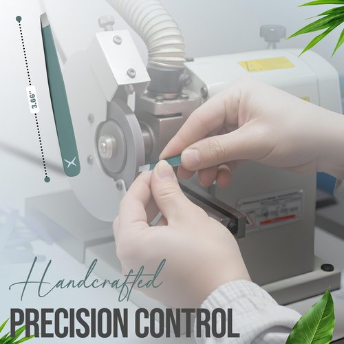 Professional Slant Tip Tweezers - Precision Stainless Steel Eyebrow Plucking Tool for Women and Men, Ingrown Hair Remover, Facial Hair Tweezers for Grooming (Olive Fog)