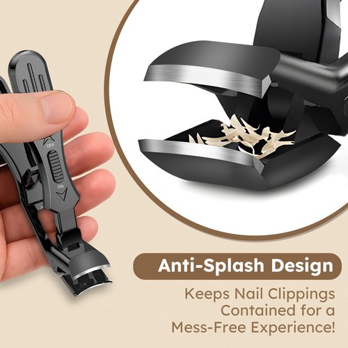 Professional Toenail Clippers for Thick Nails for Seniors,Large Angled Head Toe Nail Clippers with Wide Opening Catcher, Eagle Beak Nail Clippers for Ingrown Toenail,Slanted Nail Cutters for Men Women