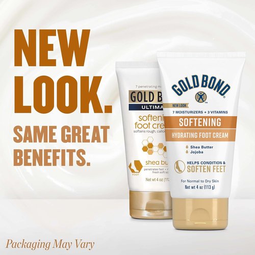 Gold Bond Foot Cream - Softening Lotion with Shea Butter for Rough & Dry Feet | 4 oz.