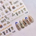 Dedyel Cat Nail Stickers 5D Embossed Cartoon Nail Art Sticker Egyptian Nail Decals for Women Girls Kids Nail Art Decoration