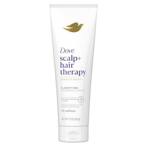 Dove Density Boost Foaming Scrub - Gentle Scalp Exfoliation with Vitamin B3 & Zinc, 9 oz