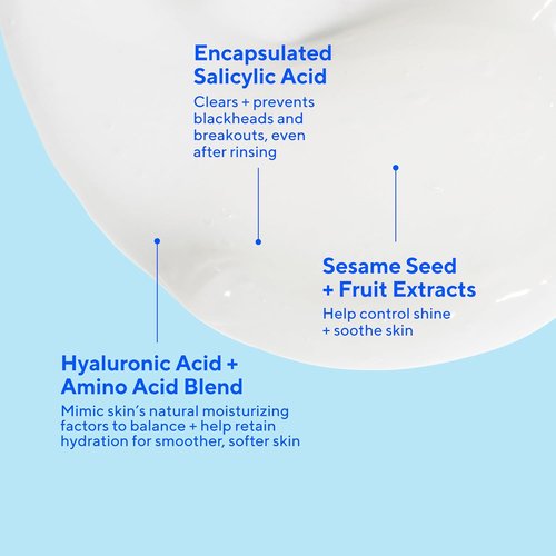 Murad Clarifying Cream Cleanser - Gentle Salicylic Acid Face Wash for Acne-Prone Skin | Hydrates & Calms Irritation