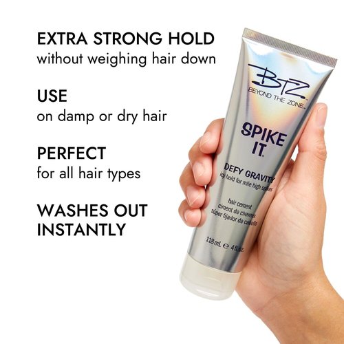 Beyond The Zone Spike It Hair Cement - Strong Hold Hair Gel for All Hair Types | 4 oz