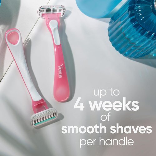 Gillette Venus Sensitive Women's Disposable Razors - Pack of 3 for Smooth, Irritation-Free Shaving