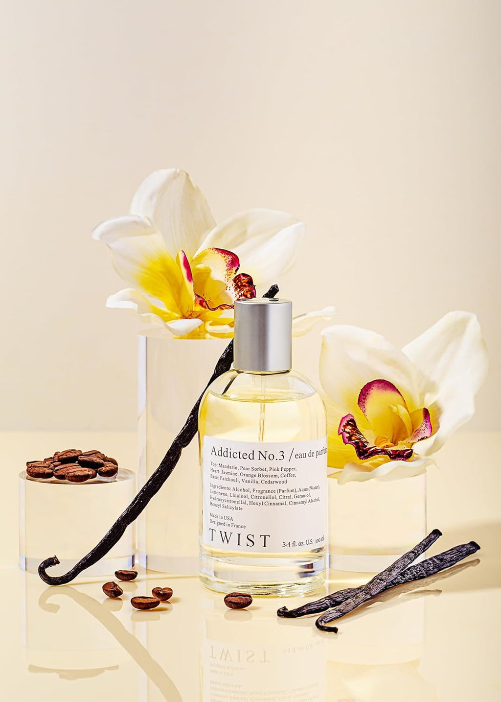 Twist Addicted No. 3 Eau De Parfum - Long-Lasting Amber & Vanilla Fragrance for Women | 100 ml