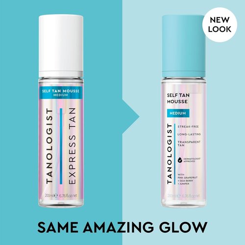 Tanologist Medium Self Tan Mousse - Streak-Free, Natural Glow, Long Lasting | Vegan, 6.76 fl. oz