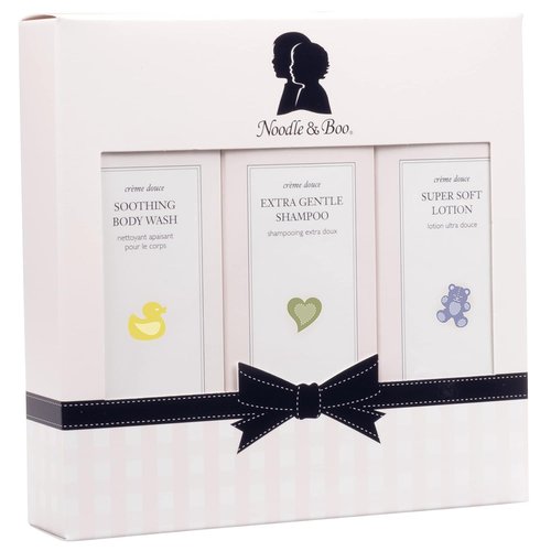 Noodle & Boo Newborn Baby Gift Set - Super Soft Baby Lotion & 2-in-1 Hair & Body Wash, 8 Oz Each | Navy/Pink