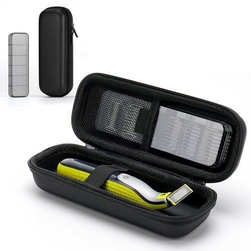 FINETCH Hard Travel Case for OBlade QP2520/QP2530/QP2620/QP2630 – Waterproof Portable Storage Bag for OBlade Hybrid Electric Trimmer & Braun Series Shaver
