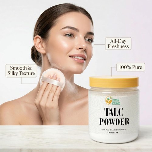 Herbs Botanica Talcum Powder - 8 oz Fine Talc for Body Freshness | Smooth, Unscented Formula for DIY Cosmetics & Personal Care