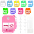 VIEKIER 10 Pcs Portable Card Spray Bottle 1.29oz Refillable Perfume Bottle Reusable Leakproof Water Spray Bottle with Keychain for Cosmetic 10 Color
