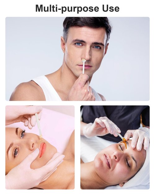 100 Pcs Nose Wax Sticks, Nose Wax Kit Men and Women Nose Wax Applicator Sticks for Nostrils Ears Face Cleaning(100 Nose Waxing Sticks)