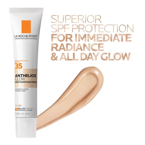 La Roche-Posay UV Glow Light Sunscreen SPF 35, Glow Sunscreen for Face, Broad Spectrum Superior Protection, Lightweight Hydrating Formula, Enhances Immediate Radiance & Delivers All-Day Glow