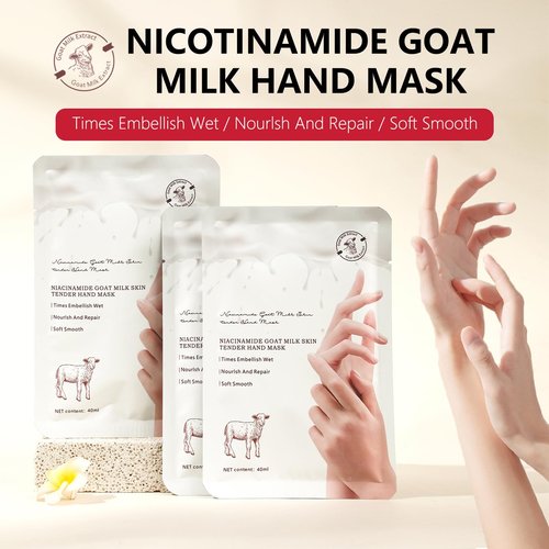 GUOYAOLIFU Hydrating Hand Foot Masks Set for Women Men,3 Pack Glove Mask for Dry Hand & 3 Pack Socks Mask for Dry Cracked Feet（Milk）
