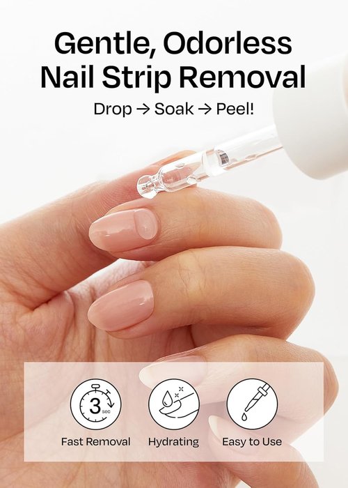 Ohora Care Easy Peel Remover - Nourishing Semi-Cured Gel Nail Strip Remover with Hygienic Dropper | Vegan & Cruelty-Free