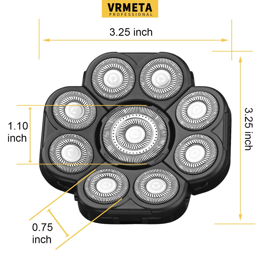 VRMETA Upgraded Version 9 Blades Electric Razor Shaver Heads