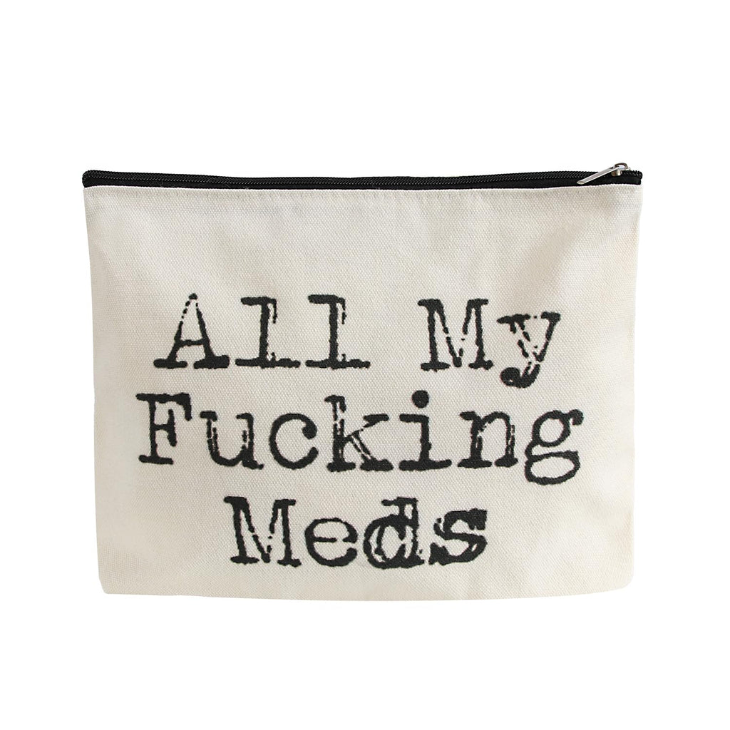 ZUCOLUS Funny Letter Print Travel Medicine Bags Makeup Bag,Nurse Practitioner Gifts for Women,Med Bag For Girl