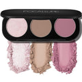 FOCALLURE Blush and Highlighter Palette - 3-in-1 Contour Set with Matte Bronzer & Shimmer Illuminators | #08