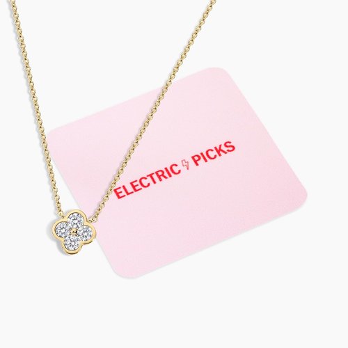 Electric Picks Camilla Clover Necklace - Elegant 14kt Gold Plated Dainty Layering Jewelry for Women