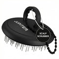 Jupiter Scalp Exfoliator - Ergonomic Scalp Massager & Dandruff Comb - Black/White Design for Healthy Hair