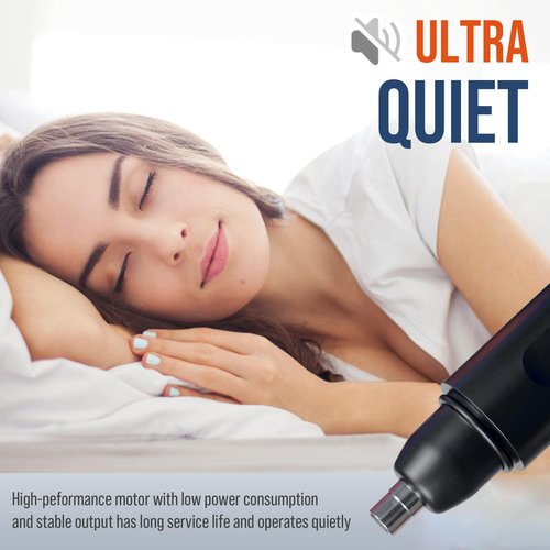 7AM2M Personal Care Electric Nose and Ear Hair Trimmer – Rechargeable, 9000 RPM High-Speed Precision Cutting, Detachable Washable Blade, Portable Design Black