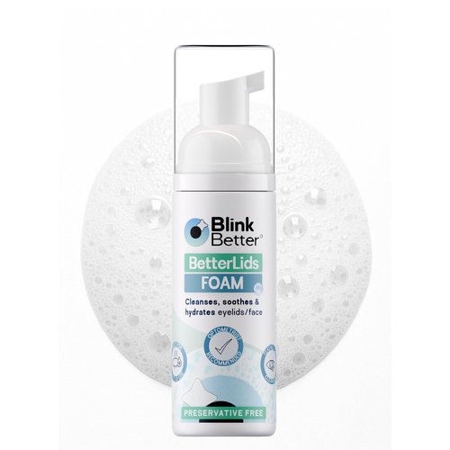 BlinkBetter BetterLids Foaming Eyelid Cleanser – Gentle Daily Foam for Eyelids, Eyelashe Wash & Face, Soothing Tea Tree Oil Formula with Ectoin & Centella, Non-Stinging, Preservative-Free, 2 fl oz