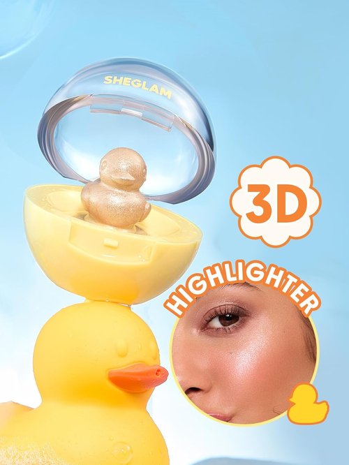 SheGlam Lucky Duck 3D Highlighter - Long-Lasting Glossy Finish for Natural Glow