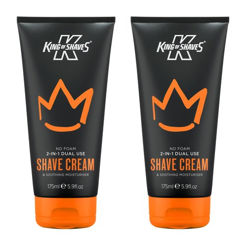 King of Shaves 2-in-1 No Foam Shaving Cream & Daily Moisturising Face Cream for Men 5.92 fl oz TWIN PACK