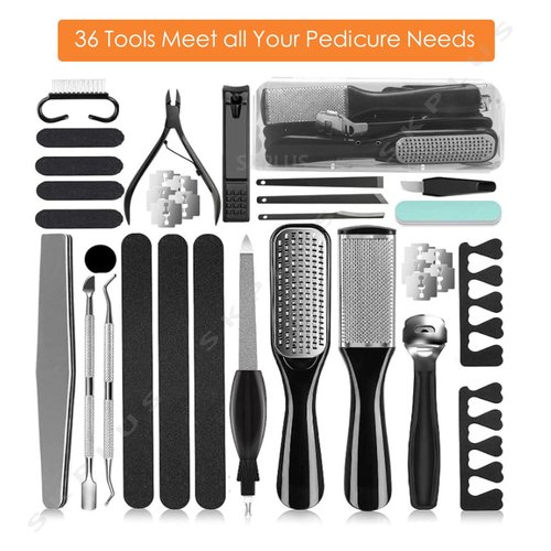 Electric Callus Remover with Dander Vacuum for Feet, Portable 36 in 1 Pedicure Kit Foot File Callus Remover, Waterproof Rechargeable Foot File for Foot Care with 3 Heads&LCD Display