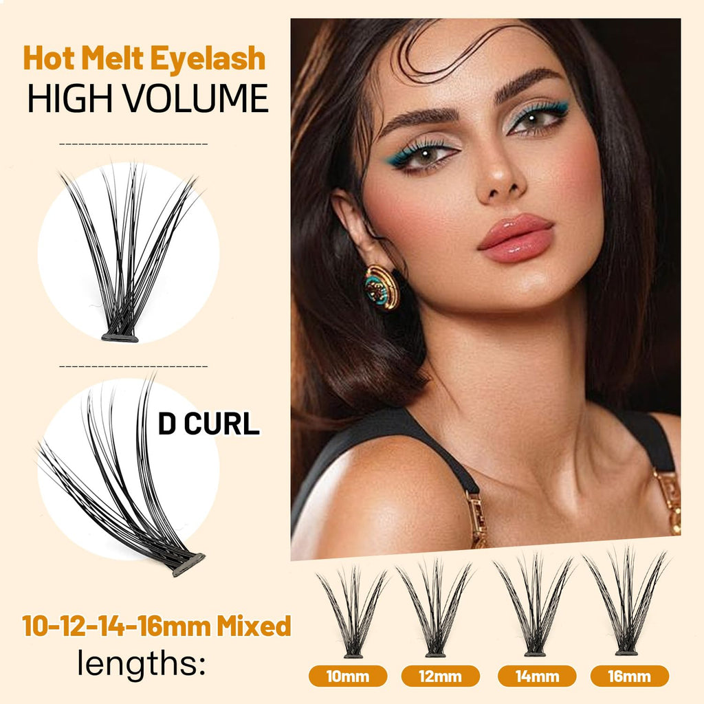 →Vayator 10-18mm Mixed Tray Mink Eyelash Extension Natural 3D Russian Volume Faux Eyelashes Individual 20D/30D/40D/50D To Choose 200pcs Clusters Lashes Makeup (20D-10-12-14-16mm Mixed)