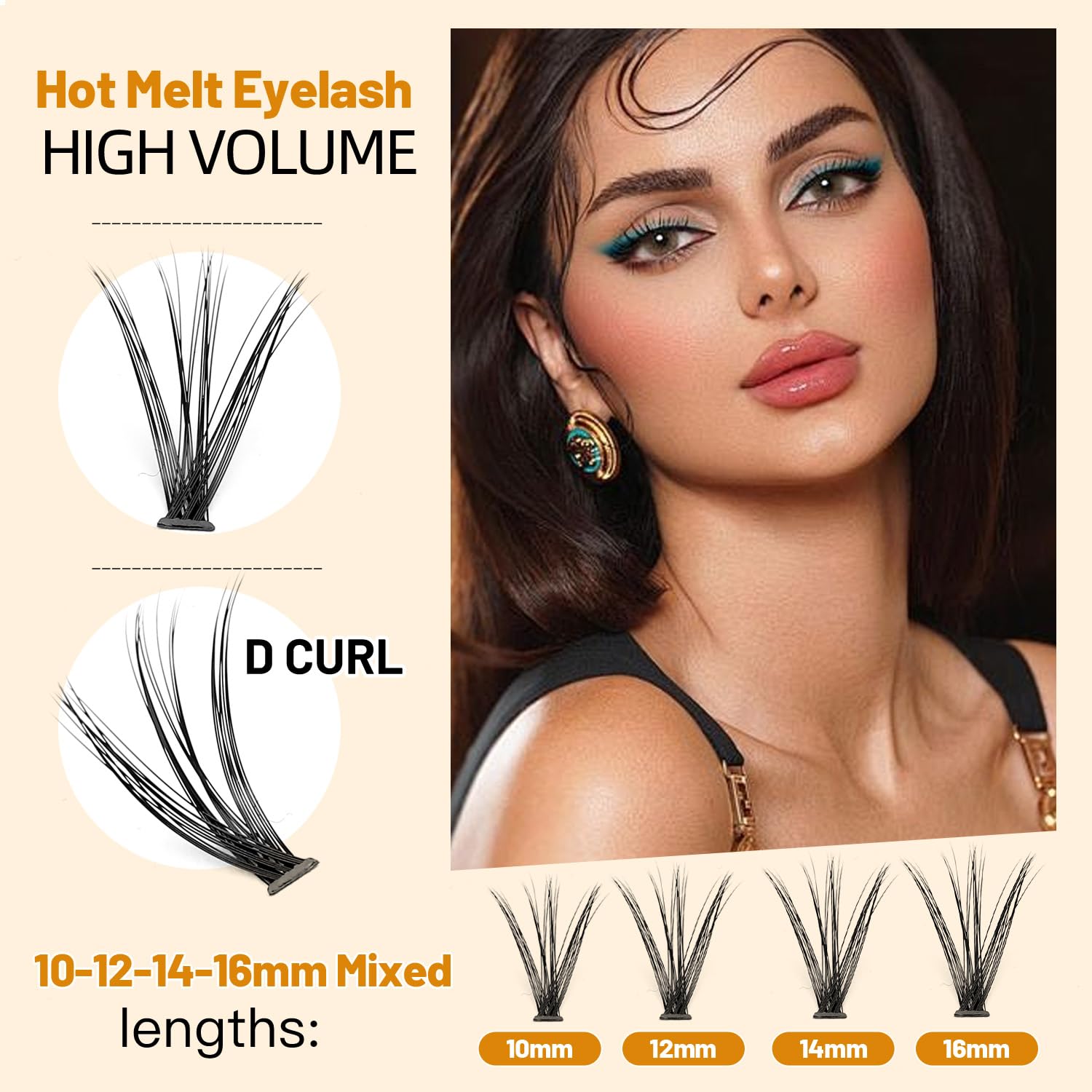 →Vayator 10-18mm Mixed Tray Mink Eyelash Extension Natural 3D Russian Volume Faux Eyelashes Individual 20D/30D/40D/50D To Choose 200pcs Clusters Lashes Makeup (20D-10-12-14-16mm Mixed)