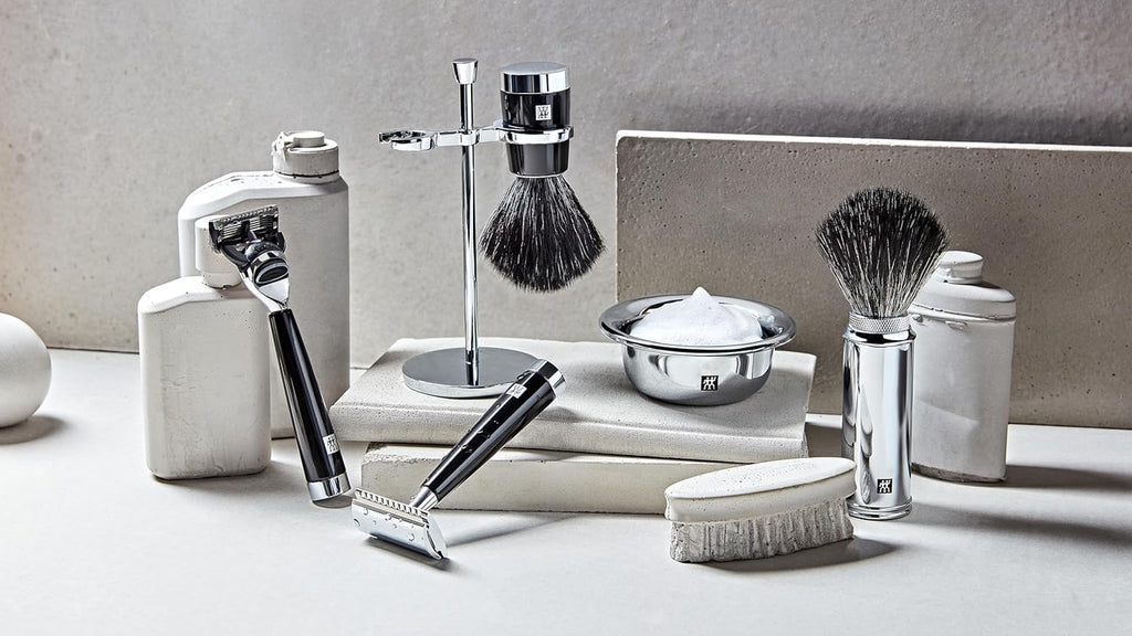 ZWILLING Shaving Bowl (wet shave, storage for shaving soap, bowl for whipping up lather, chrome plated), Silver