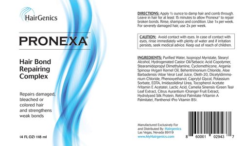 Hairgenics Pronexa Hair Bonder - Bond Repairing Complex & Conditioner for Damaged Hair | 4 FL OZ, 8 Treatments