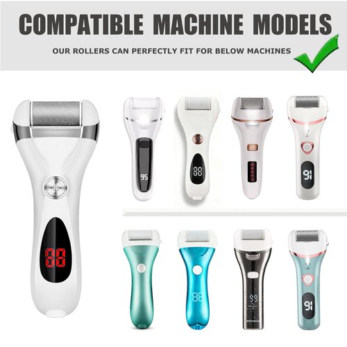 12 Pack Replacement Refill Rollers for Electric Foot File Callus Remover Pedicure Kit Tools Grinding Roller Head for Hard Callus and Tough Dead Skin (12pcs Extra Coarse)