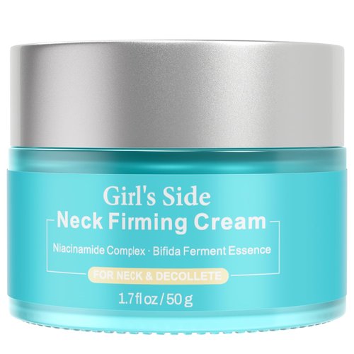 Girl's side Neck Firming Cream with Niacinamide & Bifida Ferment - Hyaluronic Acid, Caffeine, Ceramide Moisturizer to Minimize Fine Lines, Tighten Neck & Chest Skin, 1.7 fl oz / 50 g