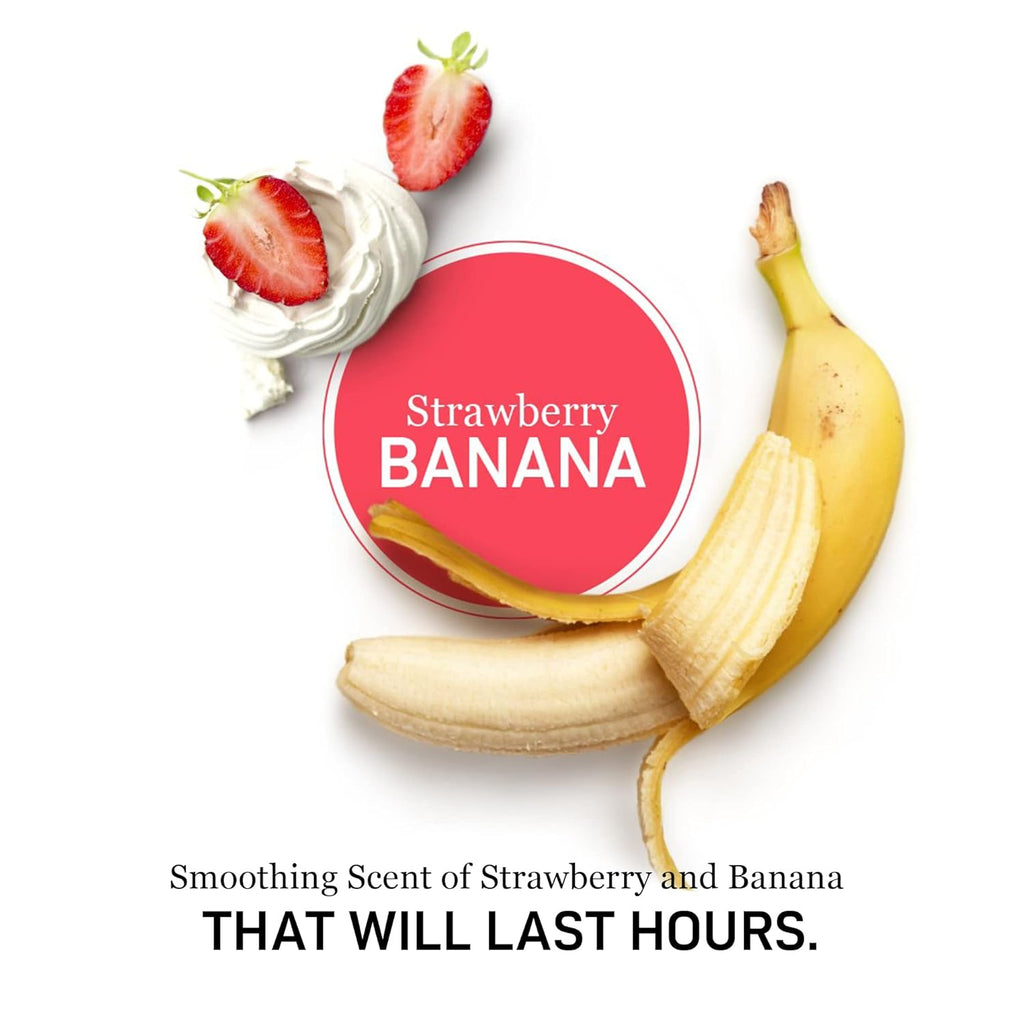 Strawberry Banana Hair Care Set - Smoothing Shampoo, Conditioner & Mask for Frizz Control - Natural & Sulfate-Free