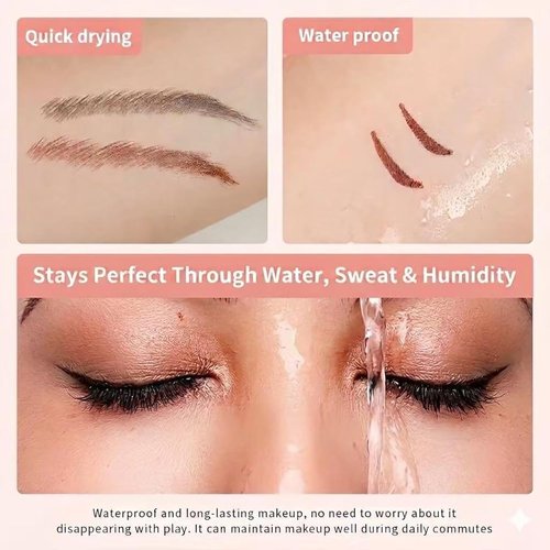 Foldable Eyeliner Stamp Pen - Dual-Ended Left & Right Wing Stamps for Perfect Cat Eye | Waterproof, Smudge-Proof, Long-Lasting Black