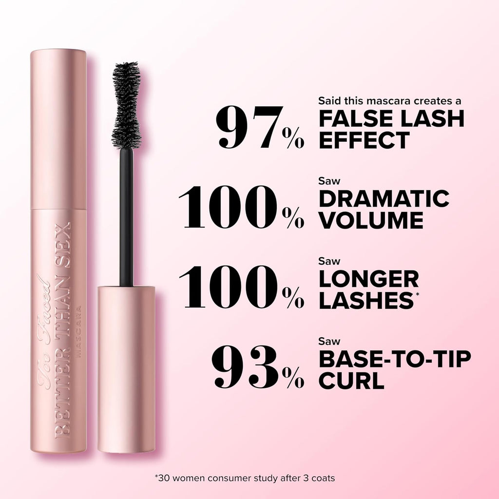 Too Faced Better Than Sex Volumizing Mascara - Dramatic Volume & Length | Cruelty-Free Formula