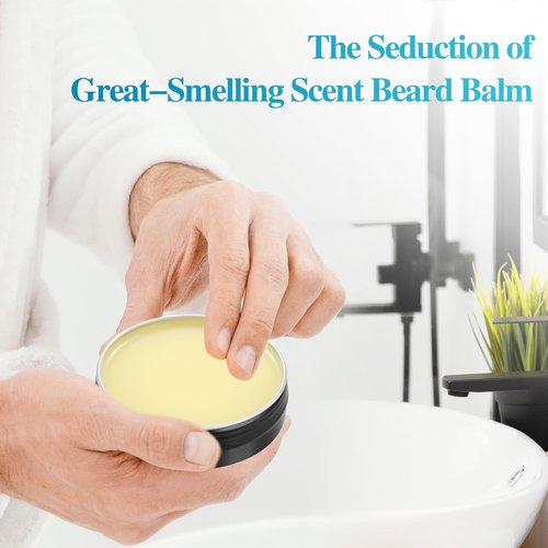 Beard Balm，2X Concentration Biotin Beard Balm for Men (2 oz) - Natural Mens Beard Oil with Castor Oil，Argan Oil, Jojoba Oil and Vitamin,Thickening for Beard，Beard Growth Softener
