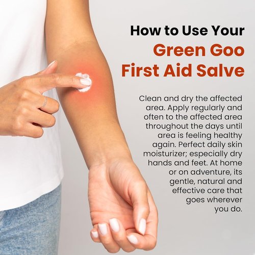 Green Goo First Aid Salve - All-Natural Healing Cream for Cuts, Scrapes & Sunburns | 4 Oz