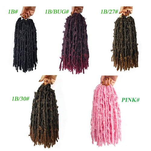 8 Packs Pre Looped Butterfly Locs Crochet Hair 12 Inch Burgundy Red Distressed Locs Crochet Braids Soft Butterfly Faux Locs Crochet Hair (12Inch,Ombre Burgundy)