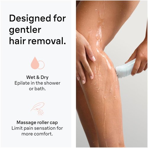 Braun Silk-épil 5 Epilator - Women’s Hair Removal Device for Wet & Dry Use | Includes Skin Contact Cap, Grey