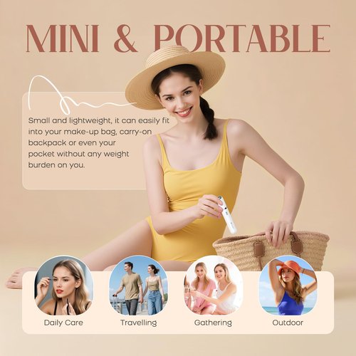 Epilator for Women, 2-in-1 Facial Hair Removal Epilator, Painless Designed Hair Remover with Built-in LED Light for Precision, Smooth Glide Hair Remover for Women Face Lips Chin Peach Fuzz